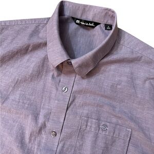 Travis Mathew Men’s Short Sleeve Button‎ Up Casual Golf Shirt Size XL Light Plum